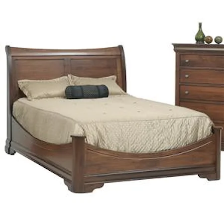 Queen Sleigh Bed with Wraparound Footboard